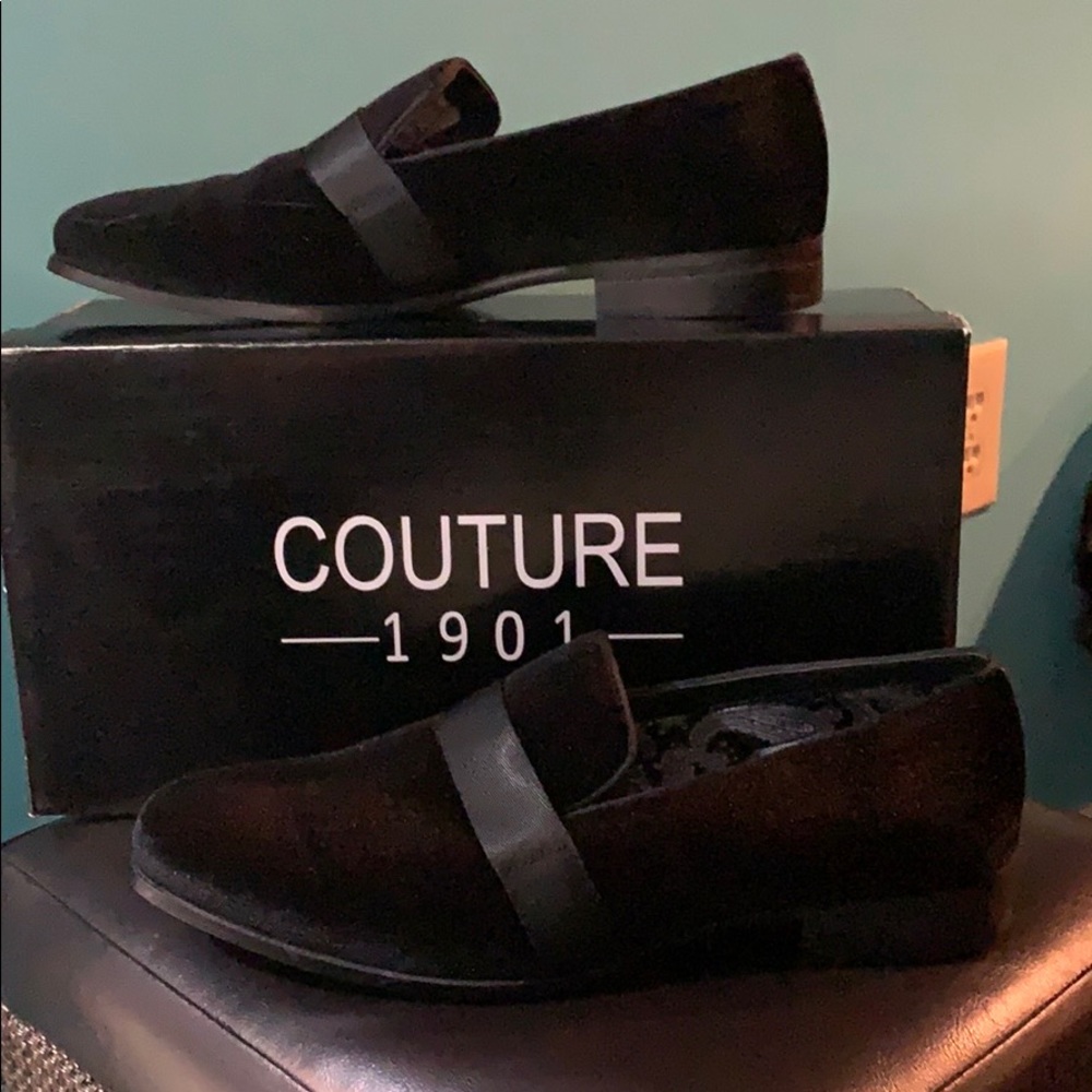 Couture Black Velvet Shoes